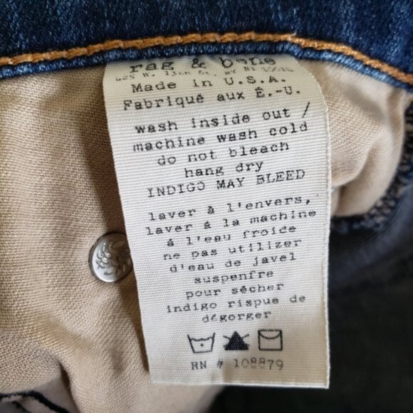 Rag & Bone Distressed Skinny Jeans in Pacifico Whiskering Fading size 27 - Picture 10 of 13